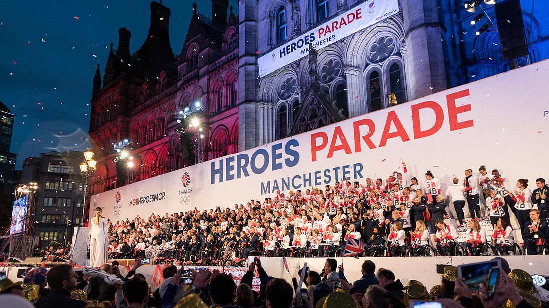 Sport Olympics Heroes Parade Rio Manchester "Team GB"